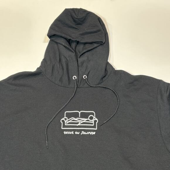 Barstool Sports Hoodie Mens XL Extra Large Drunk on Solitude Sweatshirt Champion - Picture 4 of 11